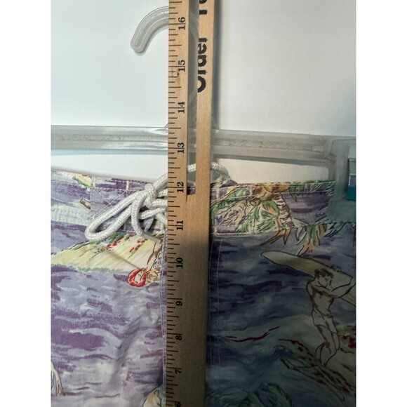 Polo Ralph Lauren Swim Trunks Mens XL Purple Hawaiian Beach Surf Palm Shorts - Picture 7 of 12